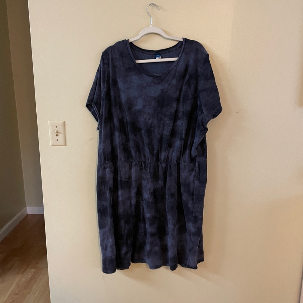 Cinch Waist Tie Dye Dress